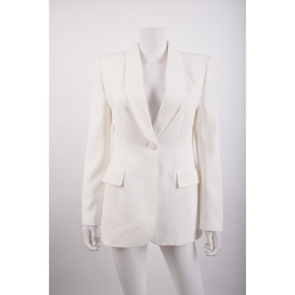 Zara Womens Tuxedo Dinner Suit Jacket Oyster White S Small 2922/046 NWT